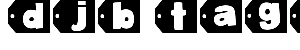DJB Tagged Again font preview
